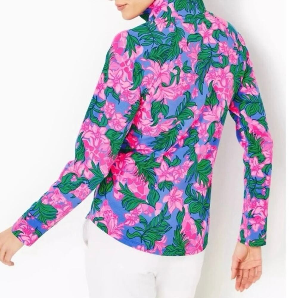 Lilly Pulitzer UPF 50+ Skipper Popover Cerise Pink Safari Sunset XL NWT - Picture 2 of 4
